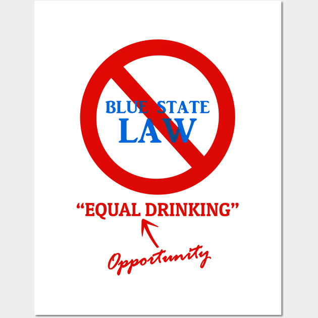 Blue State Law Wall Art by JawJecken